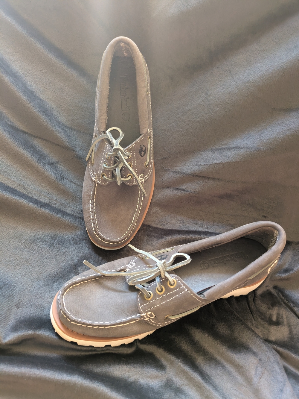 Timberland Brown Leather Women's Boat Shoes with Tan Sole